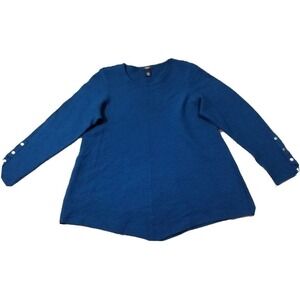 Alfani Woman~Plus Size 0X~Sw Ocean Teal Ribbed-Knit Tunic NWT$75.50